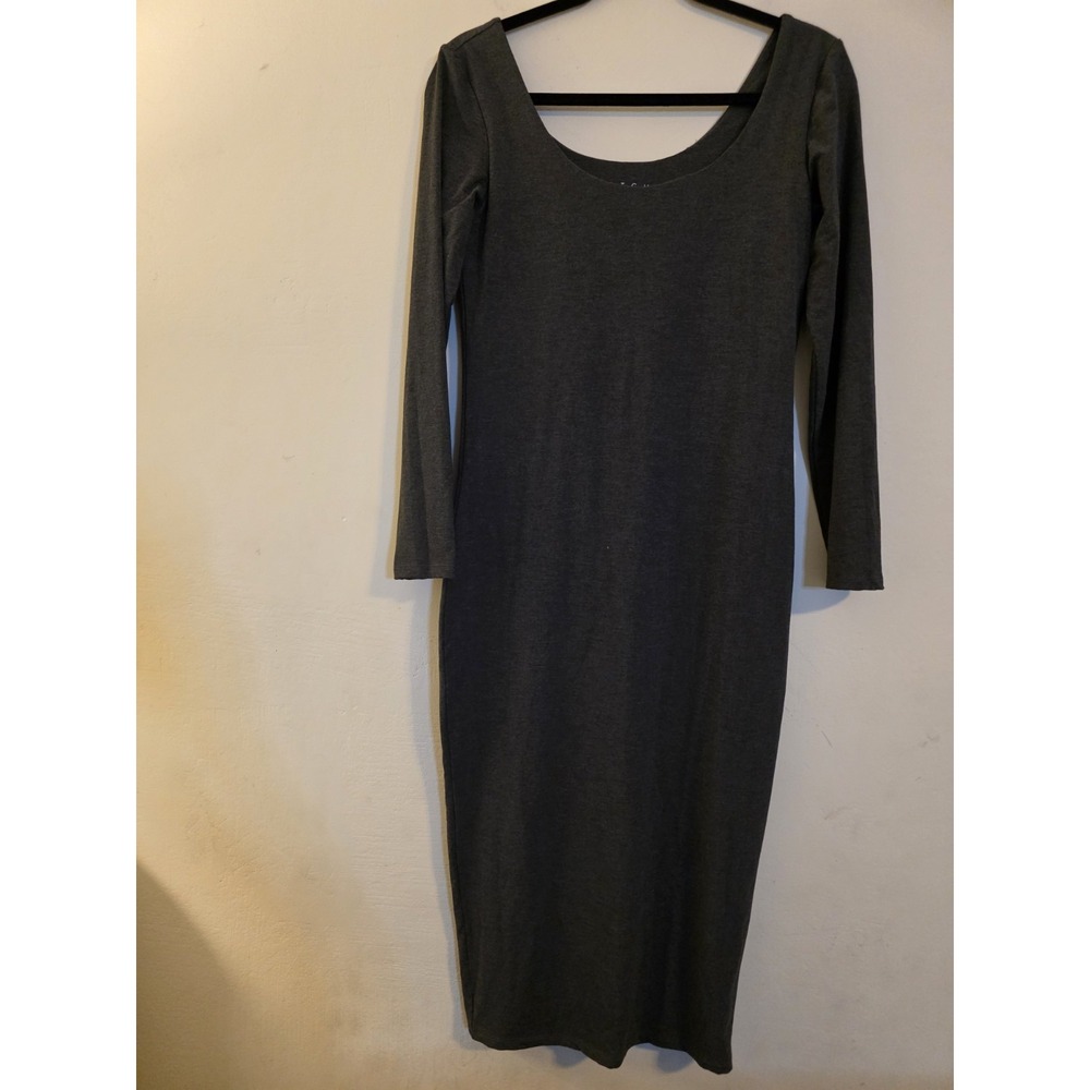 Hatch Size Small Gray Bodycon 3/4 Sleeve Dress